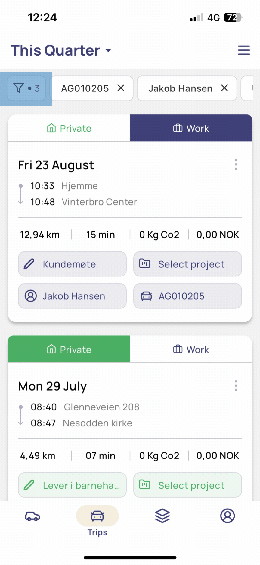 Helppage Driver app - Filter.gif