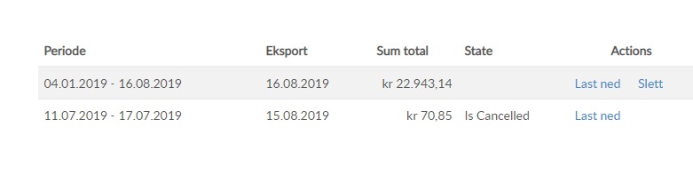 Slet eksporten i Autogear