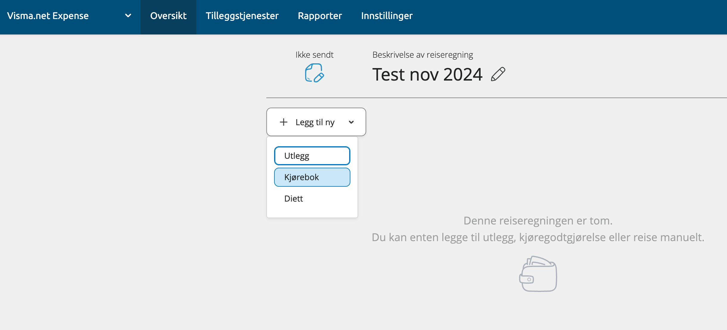 Visma – legg til ny og Kjørebok